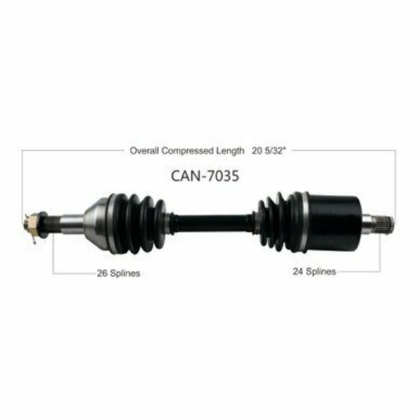 Wide Open OE Replacement CV Axle for CAN AM REAR RIGHT OUTLANDER 400-1000 CAN-7035